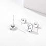 SILVERCUTE Tiny Letter Earrings 925 Sterling Silver Hypoallergenic Stud Dainty Initial A-Z Earrings for Girls Women, with Gift Box, Color Silver Gold Rose Gold