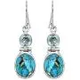 YoTreasure Turquoise Blue Topaz 925 Sterling Silver Dangle Earrings jewelry
