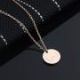 Ankiyabe Boobs Necklace Breast Necklace Feminist Jewelry Silver or Rose Gold Simple Disk Pendant Girl Power Women Right