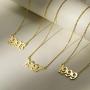 KissYan Birthday Year Necklace 18K Gold Plated Stainless Steel Gold Birth Year Number Pendant Memorable Anniversary Jewelry for Women Girls Birthday 1990-2001