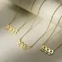 KissYan Birthday Year Necklace 18K Gold Plated Stainless Steel Gold Birth Year Number Pendant Memorable Anniversary Jewelry for Women Girls Birthday 1990-2001