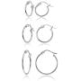 Sterling Silver Small High Polished Round Thin Lightweight Unisex Click-Top Hoop Earrings, Choose a Size & Metal