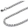 MOWOM Silver Color Cuban Link Chain Necklace Water Resistant Mens Stainless Steel Necklace for Women Men Boys Girls Kids Thin Wheat Necklace Chain with Gift Bag (4mm Wide, 14-40 Inches Long)
