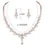 WeimanJewelry Silver/Gold/Rose Gold Plated Women Cubic Zirconia Round CZ Marquise Teardrop Bridal Necklace and Drop Earring Set for Bride Wedding WeimanJewelry Silver/Gold/Rose Gold Plated Women Cubic Zirconia Round CZ Marquise Teardrop Bridal Necklace and Drop Earring Set for Bride Wedding