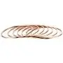 Amanda silver Stainless Steel Rose Gold Bangle Bracelets Set for Women, Set of 7, 8.50 Inches Amanda silver Stainless Steel Rose Gold Bangle Bracelets Set for Women, Set of 7, 8.50 Inches