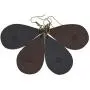 Leather Antique Teardrop Earrings/Boho Leaf Gift 2-Pack Handmade by Hide & Drink :: Bourbon Brown + Charcoal Black