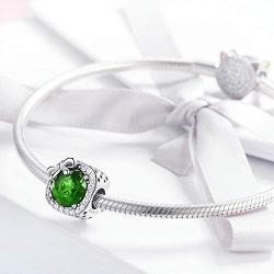 Birthstone Charm for Charms Bracelet 925 Sterling Silver Bowknot Birthday Crystal Charms for Bracelet and Necklace