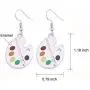 Trendy Enamel Artist Paint Palette and Brush Drop Earrings Gifts Jewelry for Women & Girls Trendy Enamel Artist Paint Palette and Brush Drop Earrings Gifts Jewelry for Women & Girls