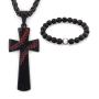 GUNGNEER Cross Baseball Necklace Stainless Steel Keel Chain Athletes Inspiration Strength Jewelry Gift Men Women