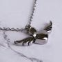 Fanery Sue Personalized Custom Heart Angel Wing Urn Necklace for Ashes Mom Dad Keepsake Cremation Memorial Pendant Necklace