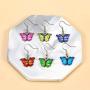 6-10 Pairs Butterfly Earrings for Women, MTSCE Colorful Acrylic Butterfly Stud Earrings Set for Women Girls Teens Fashion Jewelry Gift