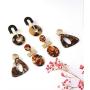 6 Pairs Resin Acrylic Vintage Drop Dangle Stud Earrings Jewelry for Women and Girls(Factory direct sales)