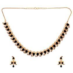Efulgenz Indian Bollywood Gold Plated Crystal Rhinestone Wedding Bridal Choker Necklace Earring Jewellery Set