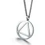 UNISEX Stainless Steel AA Symbol Alcoholics Anonymous Pendant Necklace Jewelry Gifts UNISEX Stainless Steel AA Symbol Alcoholics Anonymous Pendant Necklace Jewelry Gifts
