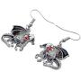 Enamel Alloy Dinosaur Fantasy Dragon Earrings Drop Dangle Unique Animal Jewelry For Women Kids