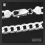 Amberta Plated on 925 Sterling Silver Bracelet - Various Styles - 8 mm Thick - Flat Cuban Curb Chain for Men - Length 8 Inch Amberta Plated on 925 Sterling Silver Bracelet - Various Styles - 8 mm Thick - Flat Cuban Curb Chain for Men - Length 8 Inch