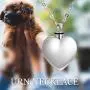 PEIMKO 925 Sterling Silver Heart Urn Necklaces Engraved Pawprint/Always in My Heart/Without Engraved/Personalized Cremation Keepsake Necklace for Ashes Pet Ashes