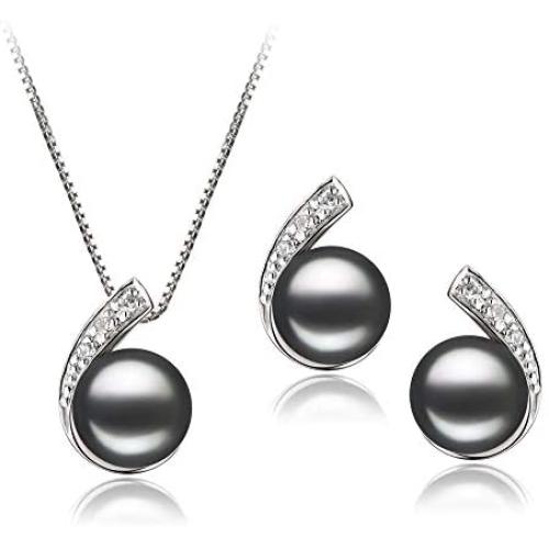 Claudia Black 7-8mm AA Quality Freshwater 925 Sterling Silver Cultured Pearl Set For Women