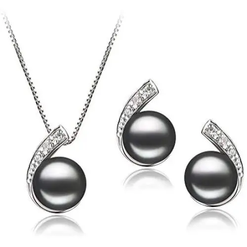 Claudia Black 7-8mm AA Quality Freshwater 925 Sterling Silver Cultured Pearl Set For Women