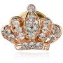 JczR.Y Rhinestone Crown Brooch Pin Wedding Party Crystal Royal Princess Queen Crown Brooch for Women Men Retro Suit Shirt Collar Needle