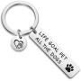 WUSUANED Life Goal Pet All The Dogs Keychain Vet Tech Jewelry Vet Student Graduation Gift For Vet Dog Lover Vet Nurse