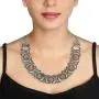 Aheli Indian Traditional Jewelry Trible Oxidized Necklace Earring Set Bollywood Bohemian Fashion for Women