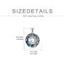 TOUPOP,Mothers Day Gifts from Daughters Sterling Silver Mother Child Tree of Life Pendant Necklace with Blur Circle Crystal Jewelry Gifts for Mom Women Birthday Friend Sister Girls