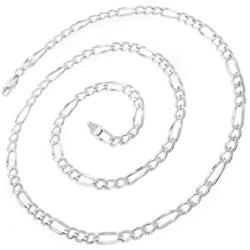 925 Sterling Silver 3.5MM - 8MM Figaro Link Chain Necklace - Silver Figaro Link Necklace for Men, Sterling Silver Necklace 18-30, Made in Italy, Men and Women, Genuine, Authentic