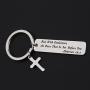 MAOFAED Religious Jewelry Bible Verse Keychain Run with Endurance The Race That is Set Before You Hebrews 12:1 Scripture Keychain
