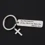 MAOFAED Religious Jewelry Bible Verse Keychain Run with Endurance The Race That is Set Before You Hebrews 12:1 Scripture Keychain