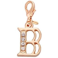 SENFAI 26 Alphabet English Letters Crystal First Initial Name Charms for Bracelet,Necklace,Zipper Puller (B2)