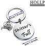Shitters Full Keychain Happy Camper RV Keychain Camping Keychain Trailer Christmas Vacation Jewelry