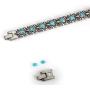 Wollet Jewelry Healthy Antique Style Blue Turquoise Magnetic Bracelets for Women