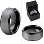 Charming Jewelers Tungsten Wedding Band Ring 10mm Men Women Comfort Fit 18k Yellow Rose Gold Black Grey Step Bevel Edge Brushed Polished Charming Jewelers Tungsten Wedding Band Ring 10mm Men Women Comfort Fit 18k Yellow Rose Gold Black Grey Step Bevel Edge Brushed Polished
