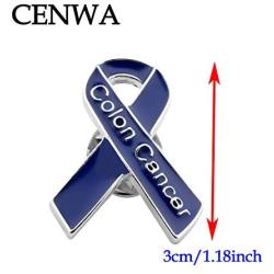 CENWA Colon Cancer Awareness Jewelry Cancer Awareness Ribbon Enamel Pin Colon Cancer Survivor Gift