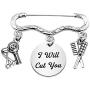 POTIY Hair Stylist Lapel Pin Hairdresser Gift Barbers Lapel Pin I Will Cut You Brooch with Comb Hair Drier Charm Present for Stylist Gift