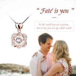 FAIRMAIDEN,Sterling Silver Heart Necklace,to My Wife Heart Love Necklace for Girlfriend Women i Love You mom Gifts Birthday Present