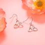 S925 Sterling Silver Celtic Knot Earrings for Women Irish Good Luck Drop Dangle Hook Earrings