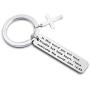 MAOFAED Religious Jewelry But Take Heart I Have Overcome The World Bible Verse Keychain Inspirational Biblical Quote Gift