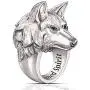 Wolf Ring for Men, Norse Viking Wolf Head Ring, Retro Wolf Totem Rings, Wolf Signet Rings, Amulet Ring, Animal Wolf Jewelry for Men Boys Wolf Ring for Men, Norse Viking Wolf Head Ring, Retro Wolf Totem Rings, Wolf Signet Rings, Amulet Ring, Animal Wolf Jewelry for Men Boys