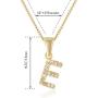 CONGYUN Tiny Gold Plated Personality Initial Necklace Letter Pendant Necklace with Cubic Zirconia Birthday Gifts for Girls, Boys, Women, Men（Letters A to Z 26）