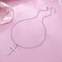 Mens S925 Sterling Silver Cross Pendant Necklace 24 Inches Silver Chain Mens S925 Sterling Silver Cross Pendant Necklace 24 Inches Silver Chain