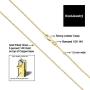 14k Yellow Gold Filled or White Gold Filled 1 mm, 1.3 mm, 1.5 mm or 2.1 mm Cable Pendant Chain Necklace