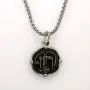 Guy Harvey Pirate Skull Pendant Black Enamel Sterling Silver on 22'' Durable Necklace Chain