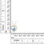 Jewel Zone US Simulated Aquamarine Heart Pendant Necklace 14k Gold Over Sterling Silver