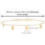 GELIN 14k Solid Gold Round Disc with Genuine Diamond Station Link Chain Bracelet - Gold Bracelet for Women