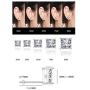 FOCOOG Stud Earrings,5 Pairs Square Clear Cubic Zirconia Earrings Stud Pack