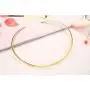 Fashion Must-have Stainless Steel Gold Plated Metal Plain Cuff Chocker Collar Necklace for Women