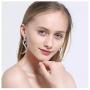 Women Snake Dangle Earrings 925 Sterling Silver Post Crystals Personalized Drop Animal Earring Jewelry Gift