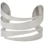 COUYA Stainless Steel Wide Swirl Armlet Armband Bangle Bracelet Silver Hand Arm Cuff for Women Punk Jewelry